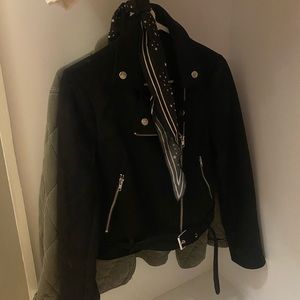 Forever 21 Faux Suede Moto Biker Jacket